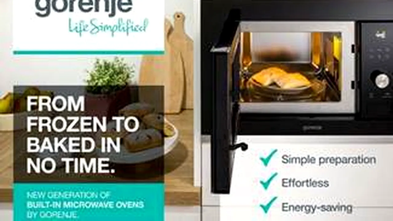 Noile cuptoare cu microunde încorporate de la Gorenje