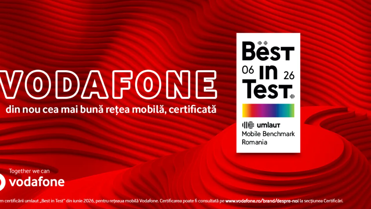 Vodafone România obține, pentru al cincilea an consecutiv, certificarea umlaut „Best in Test” pentru rețeaua sa mobilă - COMUNICAT
