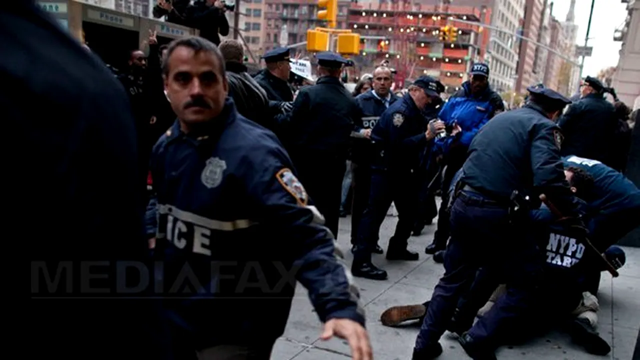 Poliţia din New York a arestat 68 de militanţi din cadrul mişcării Occupy Wall Street