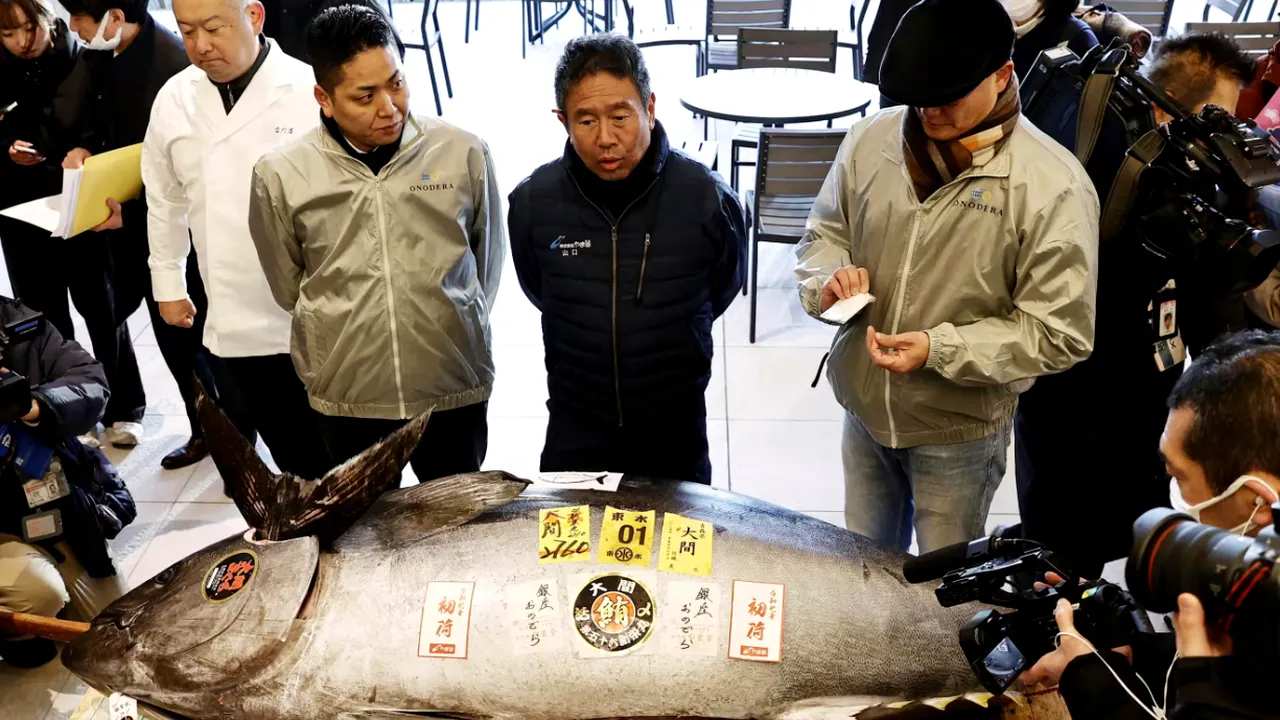 1,3 milioane de dolari pentru un ton de 276 de kilograme - un lanţ de restaurante de sushi a plătit a doilea cel mai mare preţ din istorie 