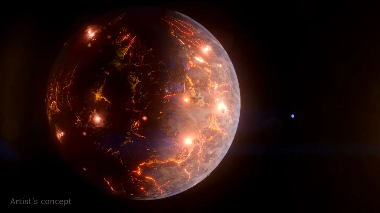 O exoplanetă de mărimea Pământului ar putea fi acoperită de vulcani