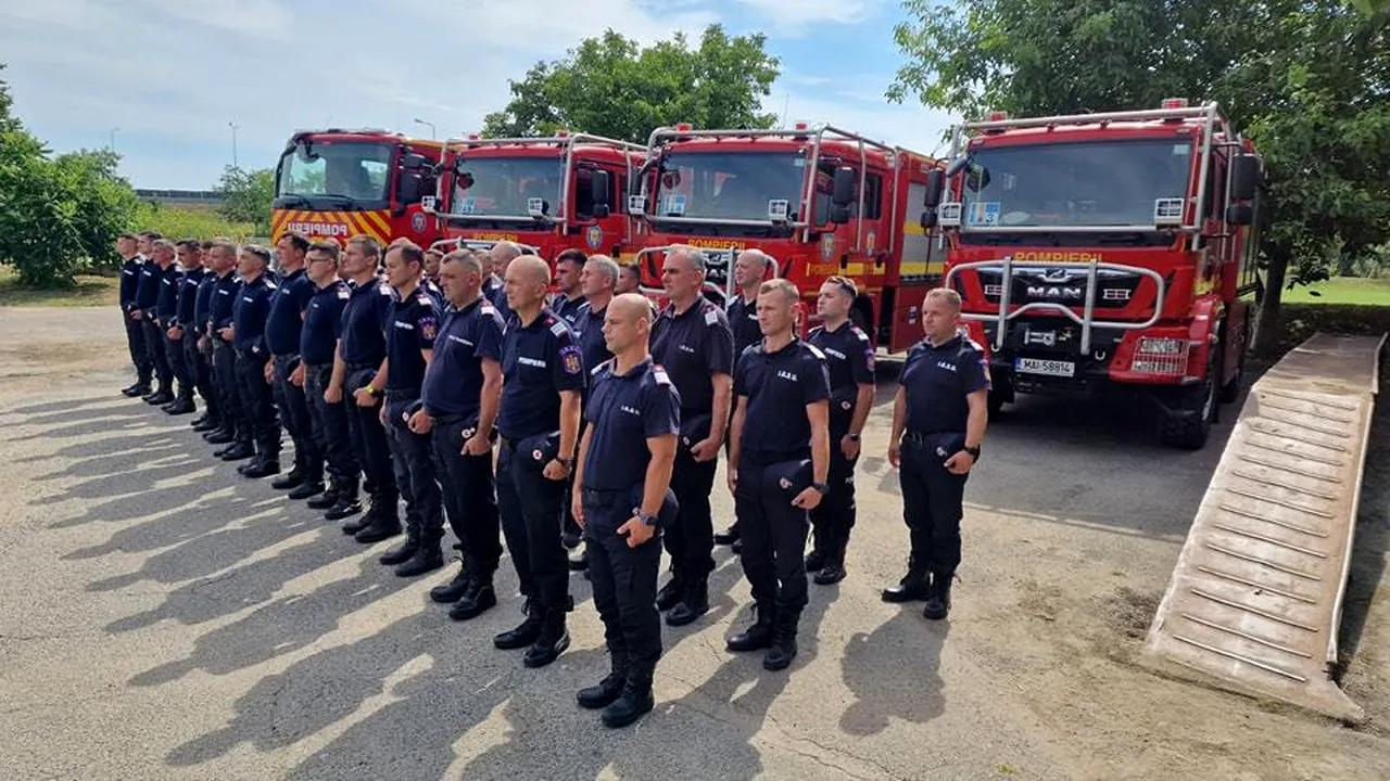După misiunea din Grecia, zeci de pompieri români au fost trimişi în Franţa pentru stingerea incendiilor
