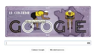 GOOGLE marchează începutul Turului Franţei printr-un logo special