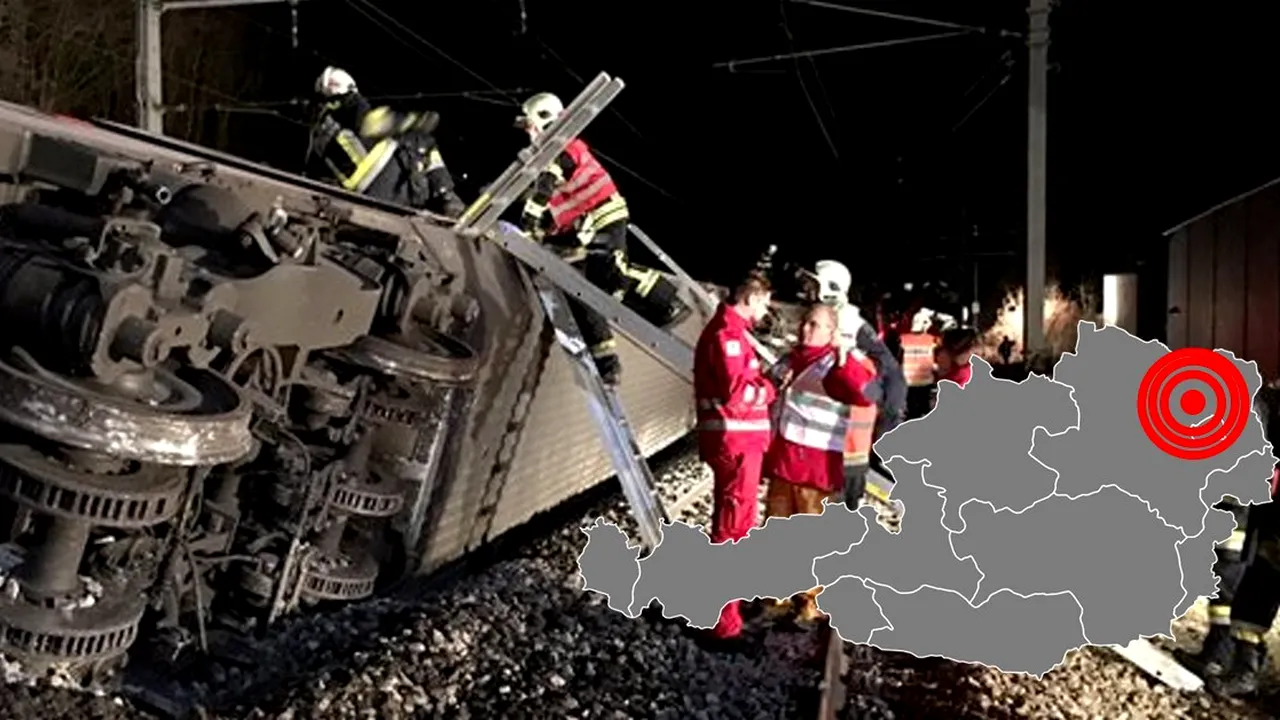 ACCIDENT feroviar în Austria: Două trenuri s-au ciocnit în apropiere de Viena. Cel puţin 20 de persoane au fost rănite, iar unele sunt în stare gravă | FOTO