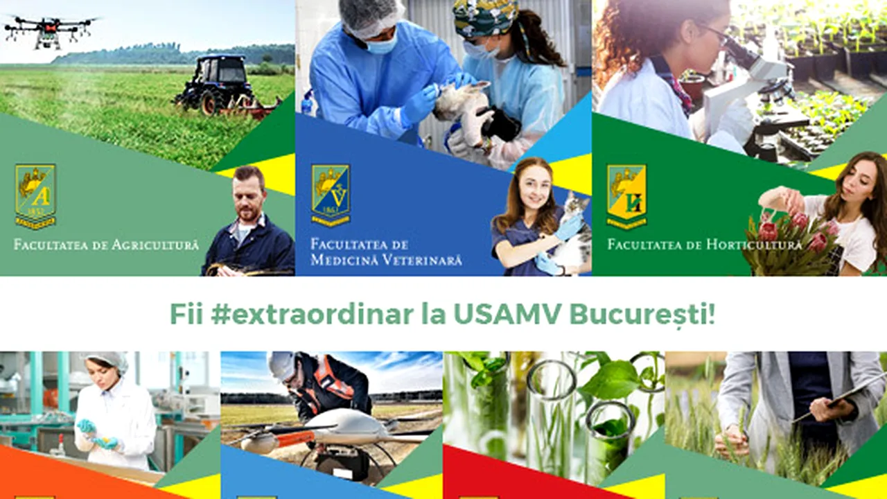 (P) Universitatea de Ştiinţe Agronomice şi Medicină Veterinară din Bucureşti (USAMV) lansează provocarea : Fii #extraordinar. Alege!