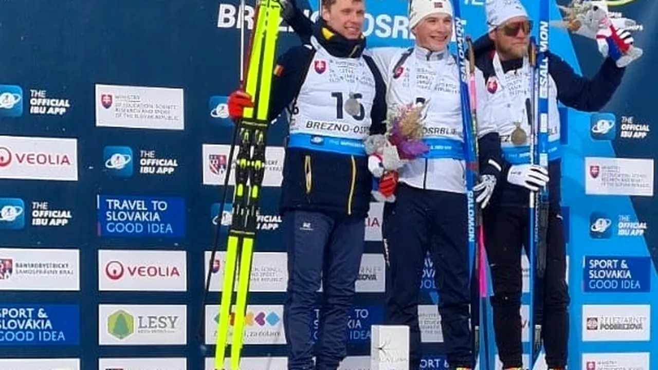 Argint european la biatlon pentru România. Şamaev a tras fără greşeală în proba masculină de 12.5 km urmărire