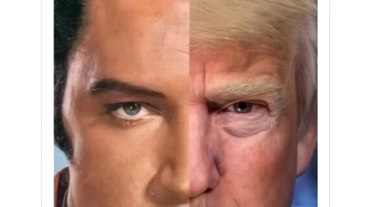Trump îşi întreabă urmăritorii într-o postare dacă seamănă cu Elvis