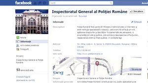 Poliţia Română, pe reţelele de socializare. Instituţia are conturi pe Facebook şi Twitter, urmează Flickr şi Youtube