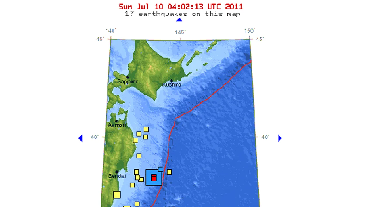 Cutremur cu magnitudinea 7,1 în nord-estul Japoniei
