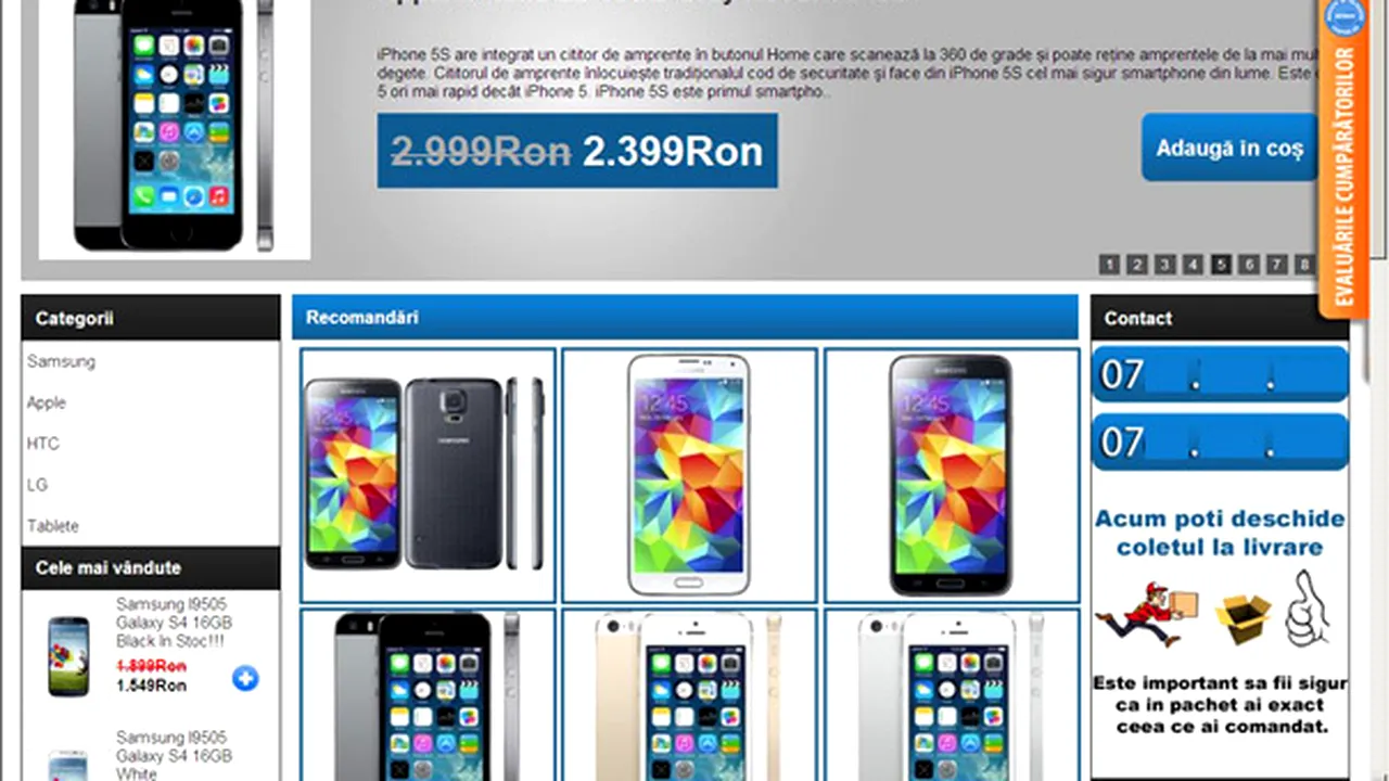 Fraudă la vânzarea online de telefoane şi tablete: Prejudiciu de peste 1,3 milioane de euro din TVA