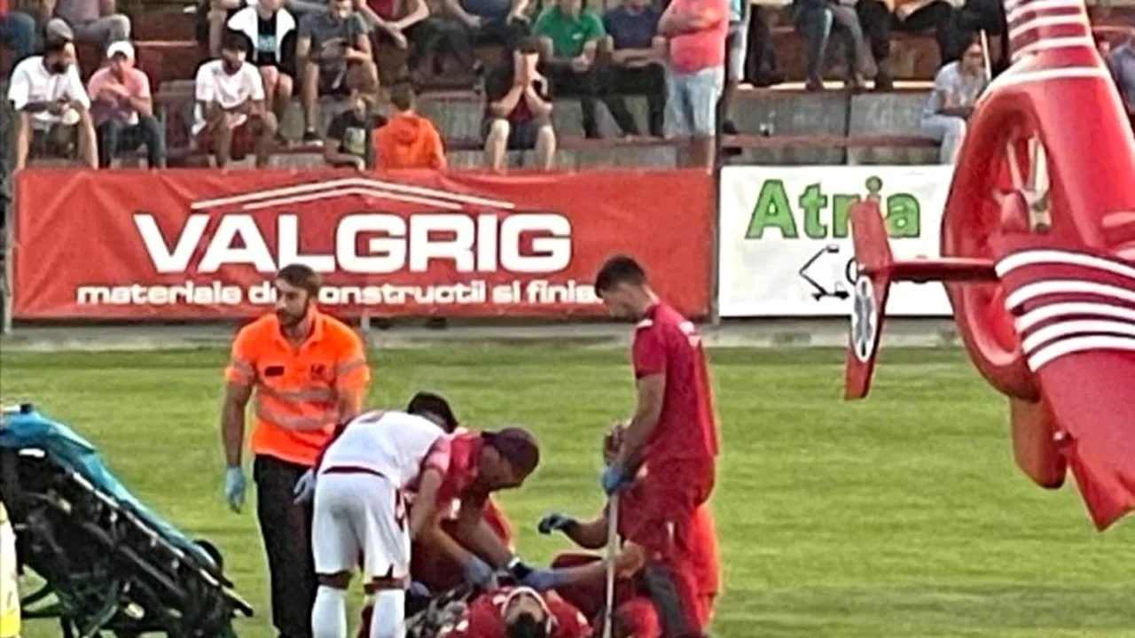 Incident grav la un meci de fotbal din Liga a III-a: un jucător a căzut inconştient