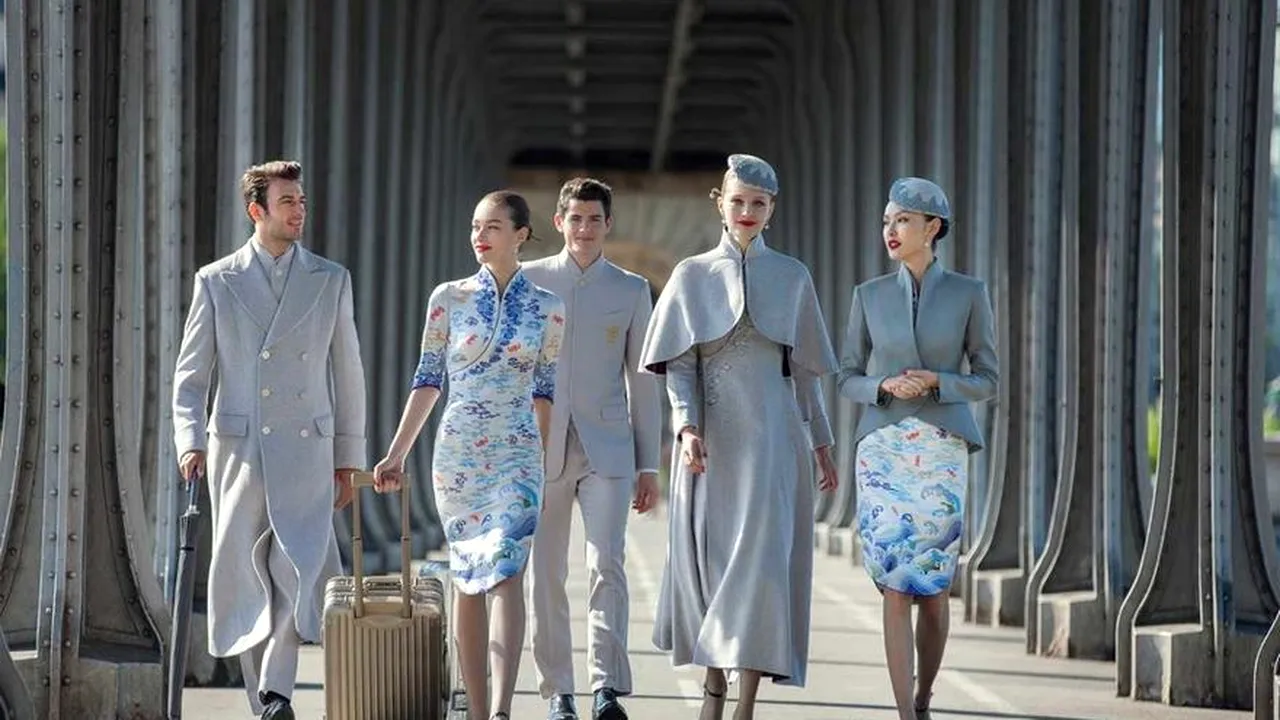 FOTO | Compania aviatică ce îşi îmbracă stewardesele în creaţii haute couture