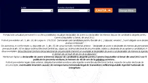 ANI a procesat şi publicat pe site declaraţiile de avere ale tuturor candidaţilor la parlamentare