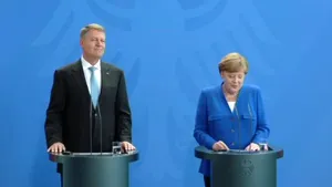 VIDEO | Preşedintele Iohannis, conferinţă de presă comună cu cancelarul german Angela Merkel: Am menţionat tema spaţiului Schengen şi doamna cancelar m-a încurajat/ Merkel: Ne dorim întărirea democraţiei şi a statului de drept în România