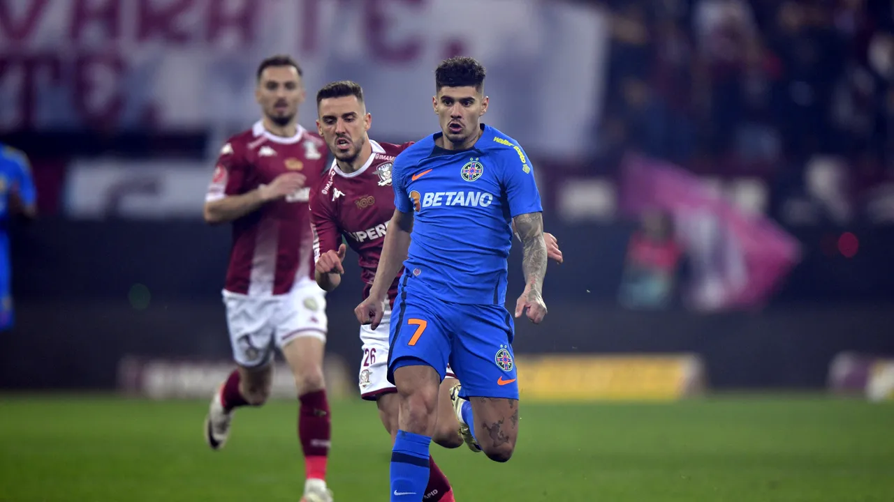 La un pas de titlu în Superligă – FCSB a remizat 2-2 cu Rapid, în derby-ul Superligii