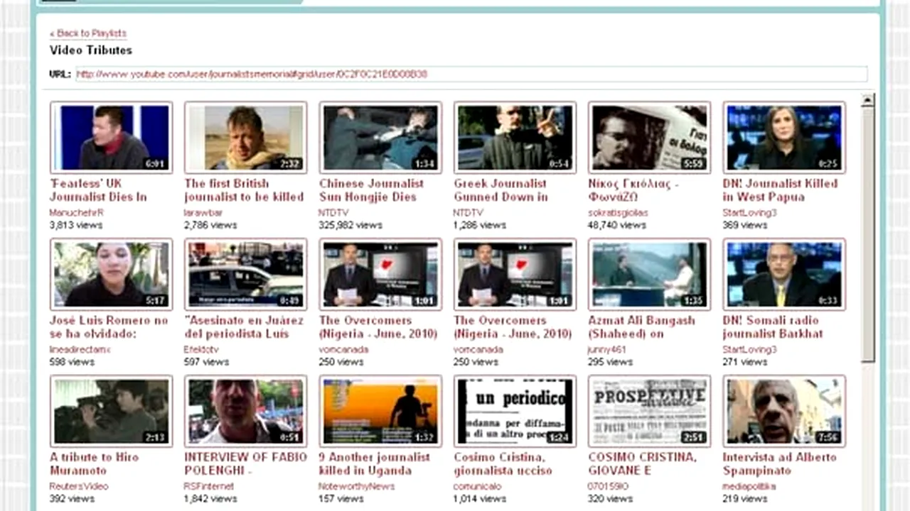Google a lansat un canal YouTube dedicat jurnaliştilor decedaţi în timp ce îşi făceau meseria