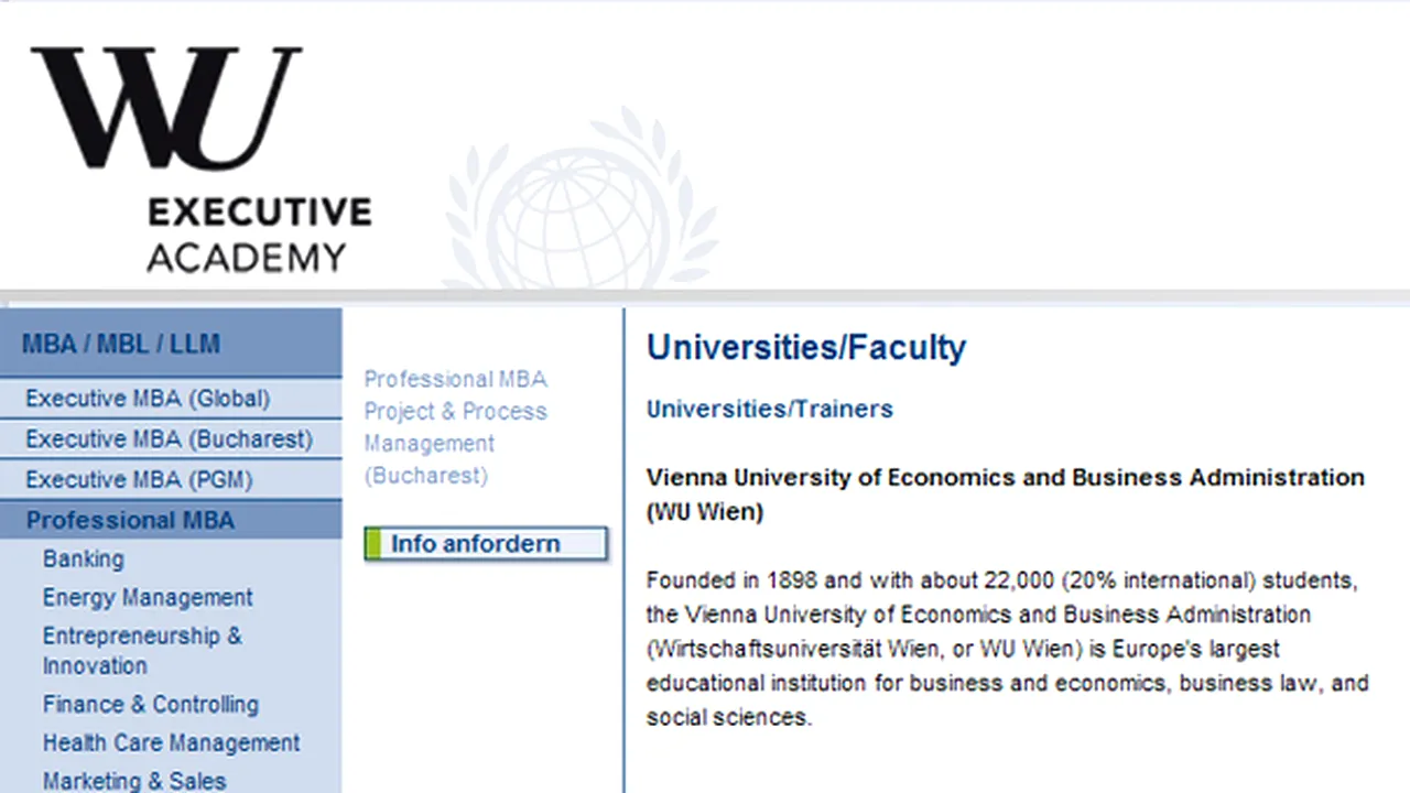 Ziarul Financiar şi WU Executive Academy oferă o bursă integrală la un program EMBA din România