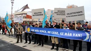 MITING organizat la Miercurea Ciuc pentru autonomia Ţinutului Secuiesc: 