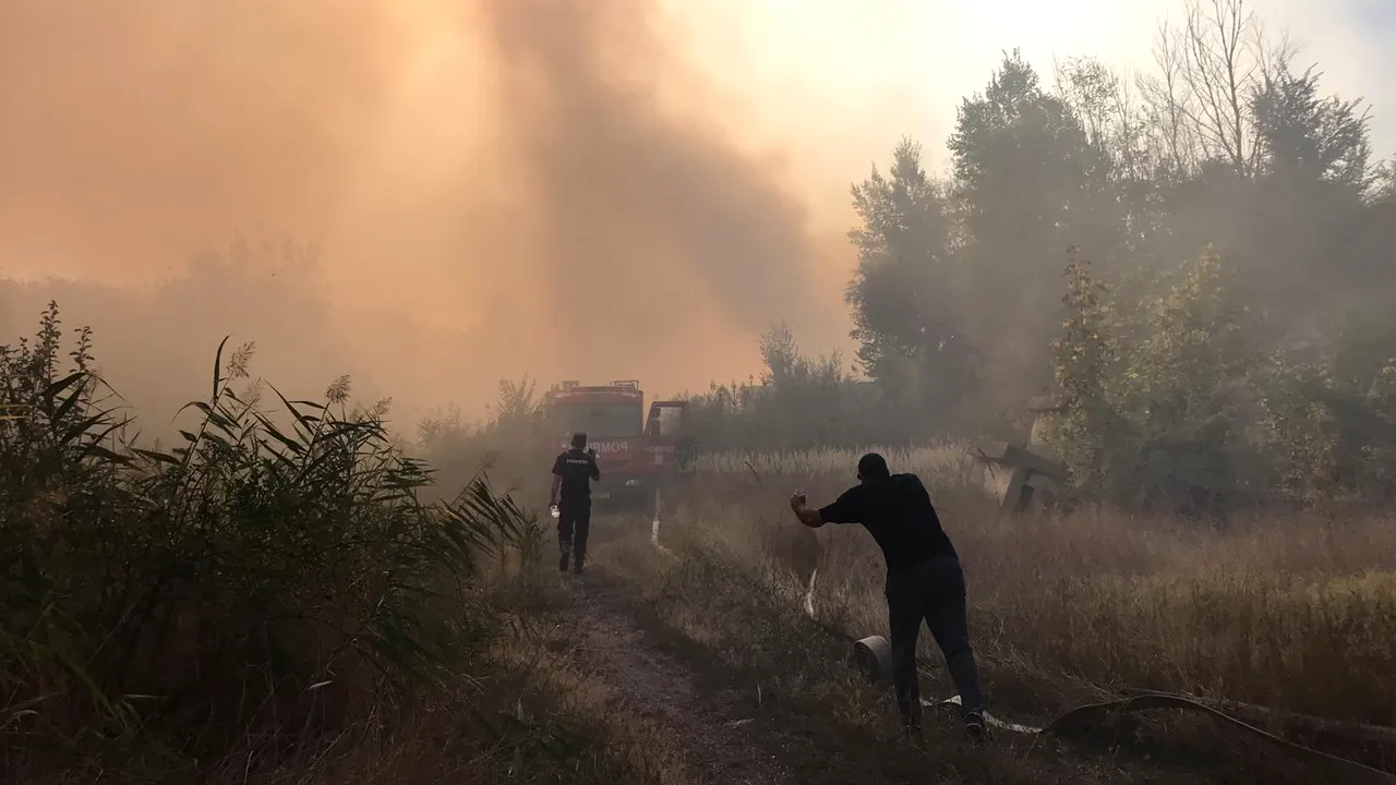 Incendiu URIAŞ în Iaşi: Pompierii intervin cu 8 autospeciale, o cisternă şi o şenilată