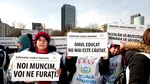 Protest al sindicatelor din Educație, chiar acum la Palatul Cotroceni: „Vă e frică de un popor educat?” / ANOSR participă