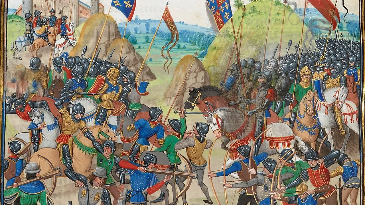 26 august 1346 - În Bătălia de la Crecy, arcaşii englezi îi nimicesc pe cavalerii francezi 