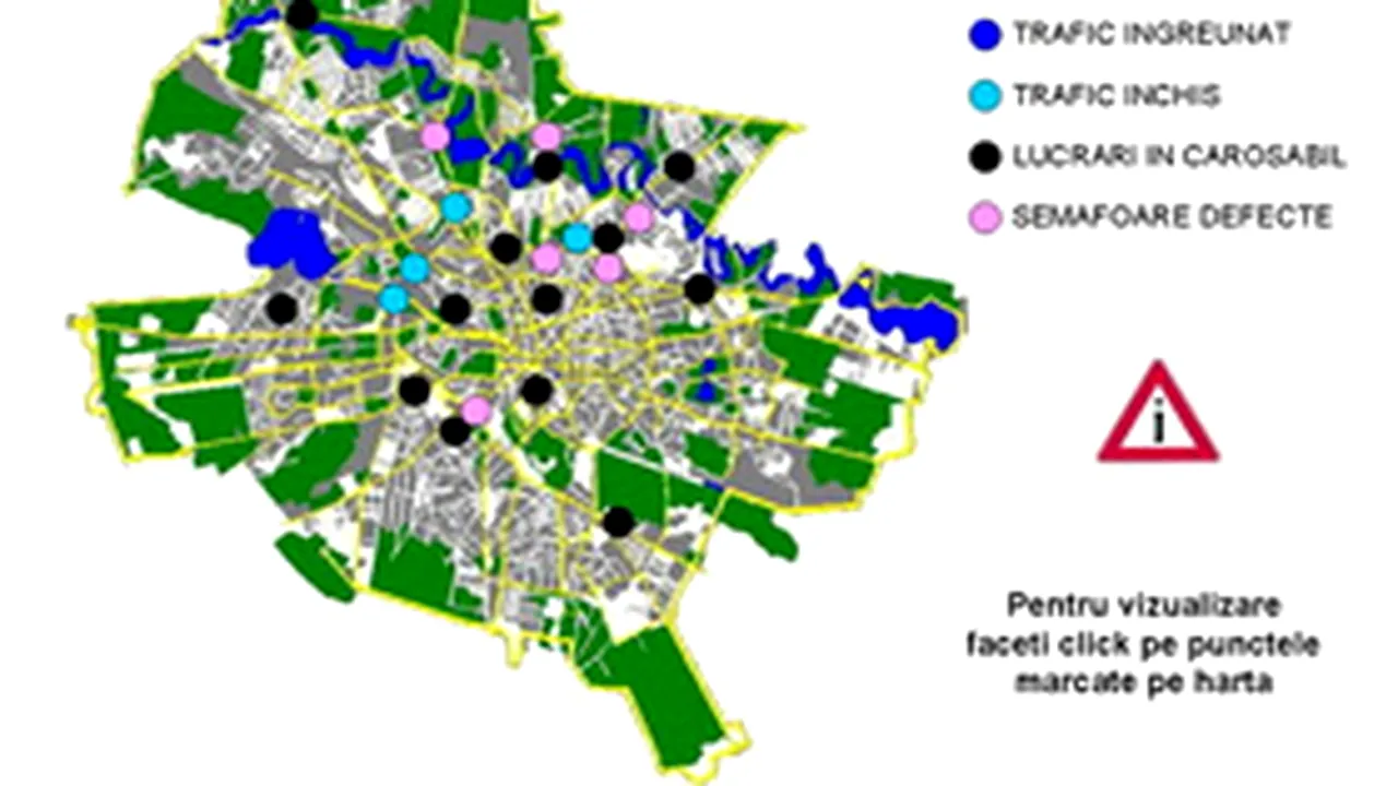 Hartă virtuală a traficului rutier din Capitală, pusă la dispoziţia şoferilor
