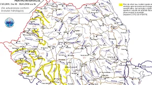 Cod galben de inundaţii în Vestul ţării începând de joi