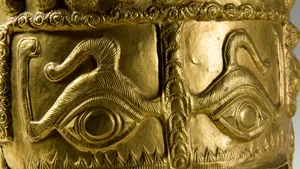 The Coţofeneşti Helmet is on display for the first time since its return to the country