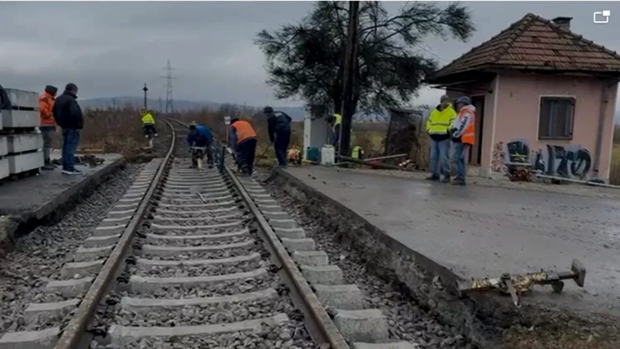 Circulația redeschisă pe DN73 între Râșnov și Cristian după 38 de ore de lucrări la trecerea la nivel cu calea ferată