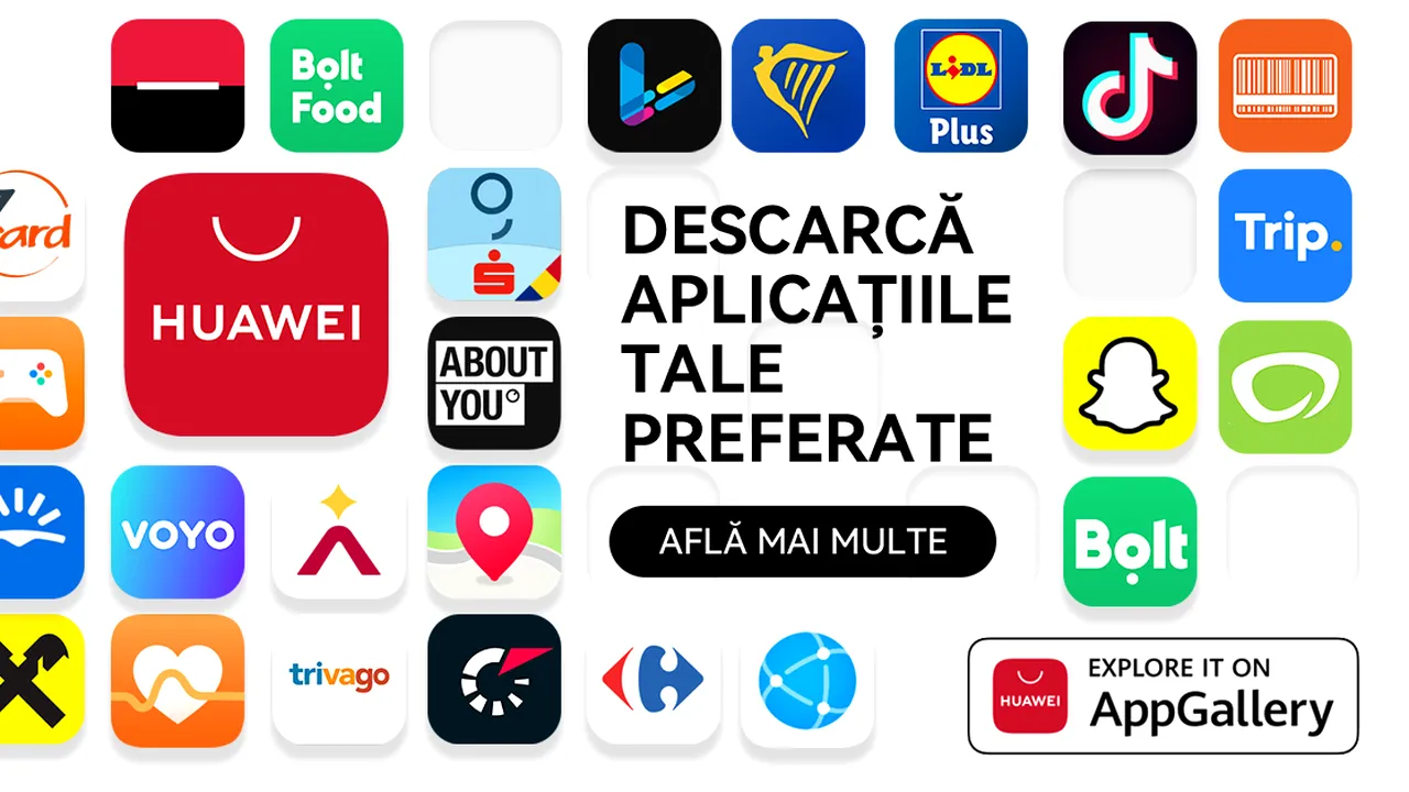 (P) Toate aplicaţiile tale preferate sunt disponibile pe telefonul tău HUAWEI prin universul AppGallery 