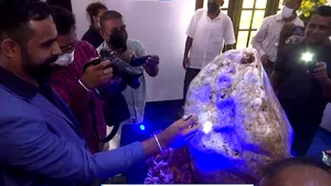 Sri Lanka a expus cel mai mare safir albastru din lume