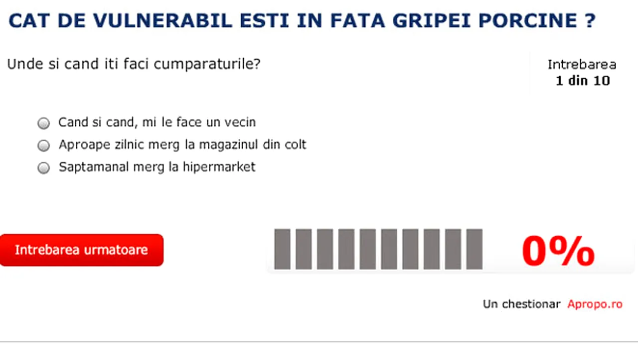 Cât de vulnerabil eşti în faţa gripei porcine?