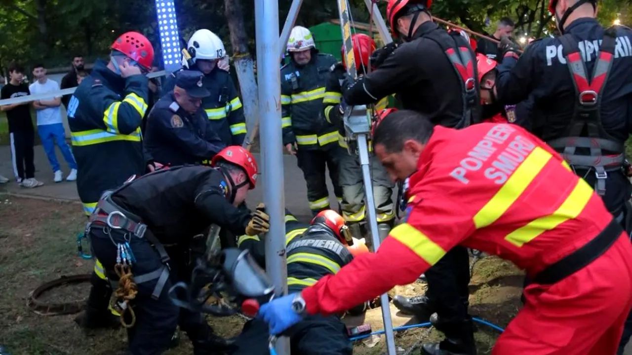 Un bărbat a căzut într-un canal dintr-un parc din Sectorul 4 al Capitalei