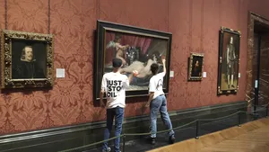 VIDEO Doi activişti Just Stop Oil au vandalizat un tablou la Galeria Naţională din Londra