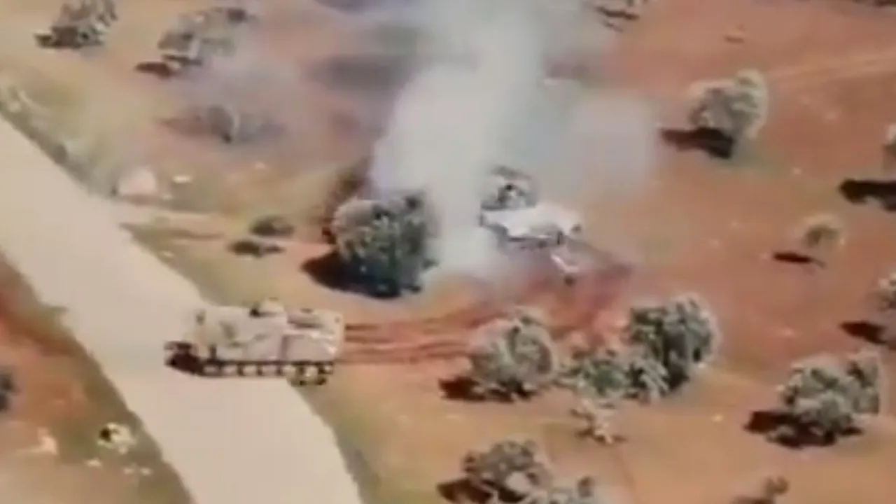 VIDEO: David vs Goliat, în Siria. O dronă a suprins confruntarea dintre un vehicul blindat şi un tanc T-72
