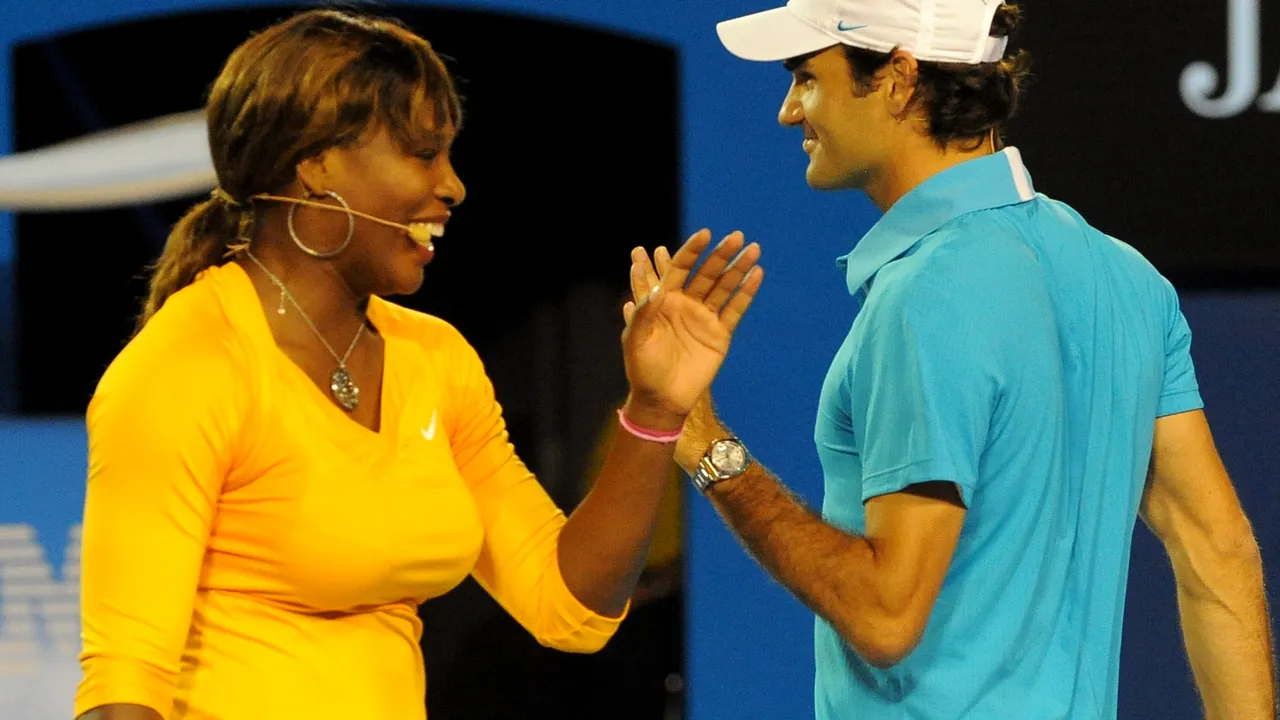 UPDATE Serena Williams şi Roger Federer au jucat pentru prima dată unul împotriva celuilalt 
