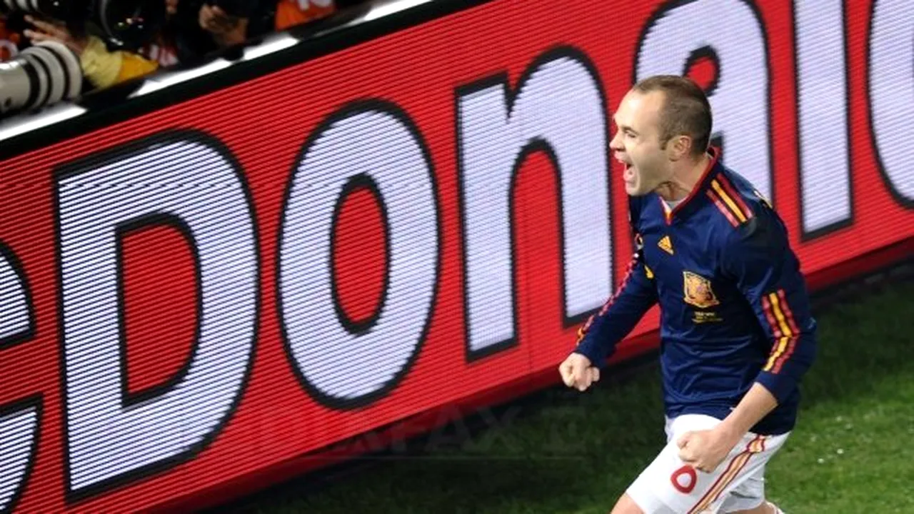 Iniesta a marcat golul 100 al Cupei Mondiale