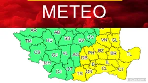 METEO. ANM a emis Cod galben de instabilitate atmosferică în 15 judeţe