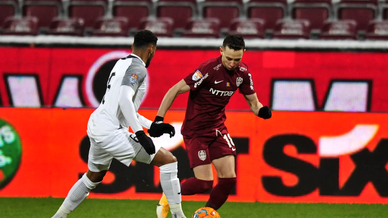 Campioana CFR e pe locul doi în Liga 1, după victoria împotriva Academicii Clinceni