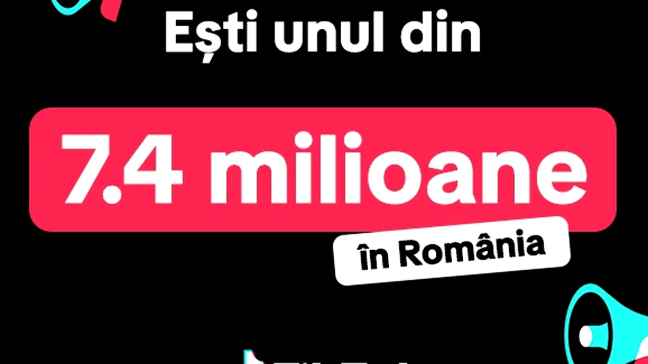 7.4 milioane de români folosesc TikTok în fiecare lună