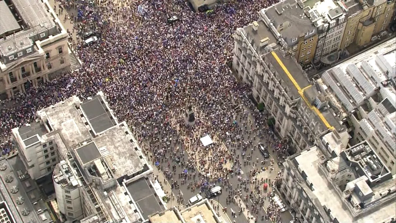 Protest anti-Brexit, la doi ani de la votul istoric: Manifestanţii au cerut un nou REFERENDUM