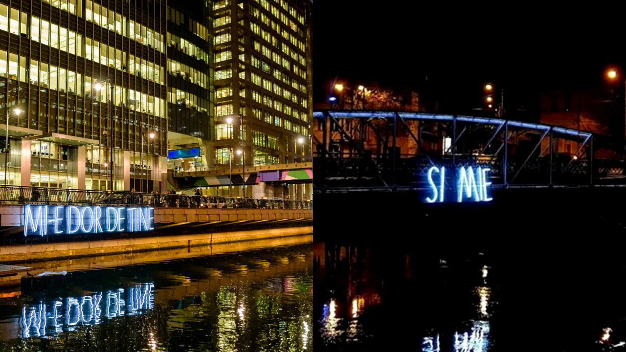 FOTO | A apărut replica „Şi mie”, după mesajul viral „Mi-e dor de tine” de la Londra