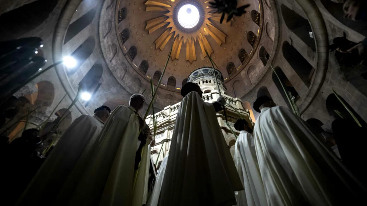 Slujbă dedicată Papei Francisc, la Biserica Sfântului Mormânt