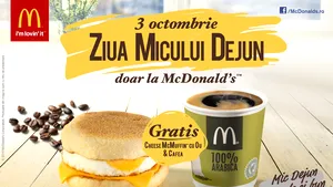 (P) McDonald’s e Gata de Bună Dimineaţa şi face cinste de Ziua Micului Dejun
