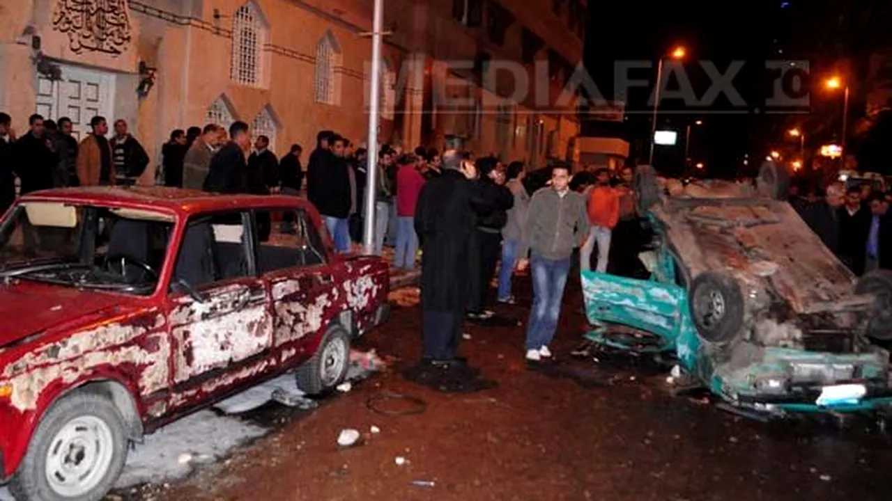 21 de morţi şi 79 de răniţi într-un atentat în faţa unei biserici din Egipt - FOTO