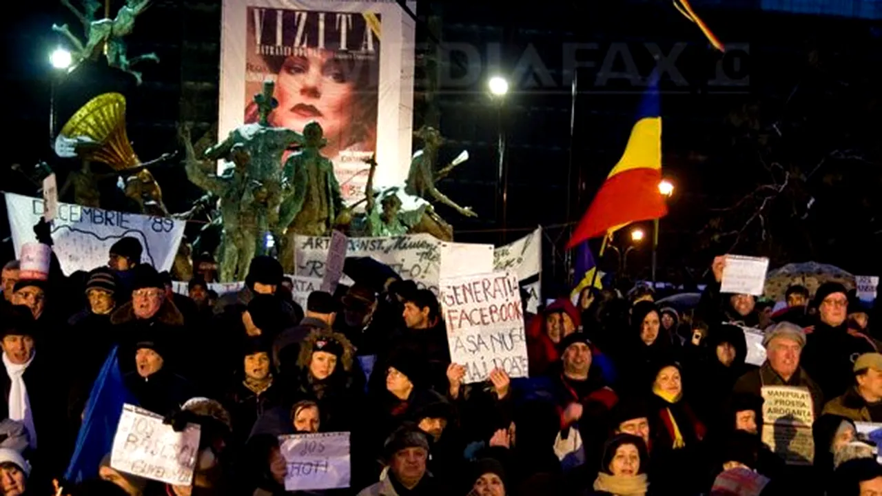 A NOUA ZI DE PROTESTE ÎN CAPITALĂ, încheiată fără incidente - GALERIE FOTO