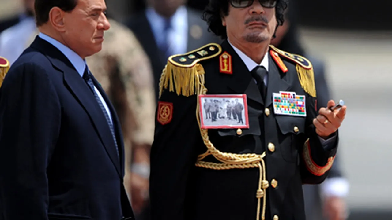 Muammar Kadhafi soseşte în Italia, într-o vizită 