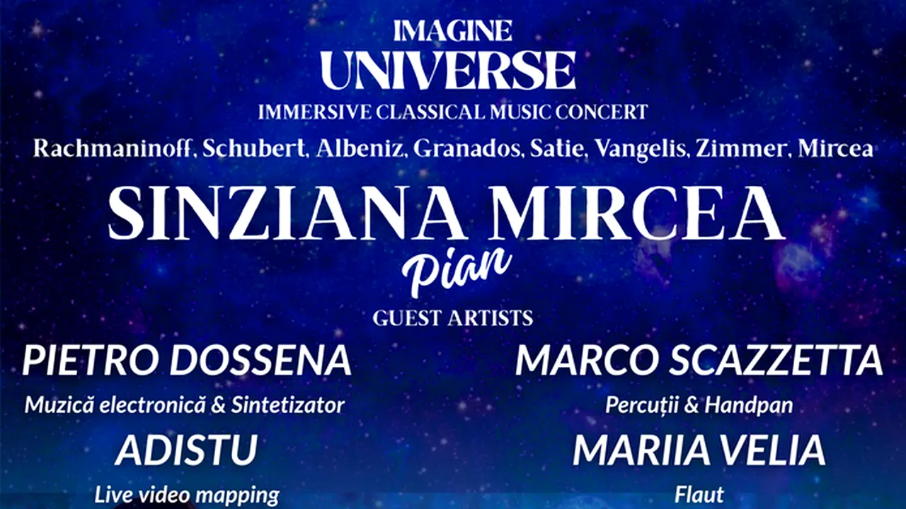 „IMAGINE UNIVERSE” – Sinziana Mircea & Friends: concert extraordinar la Sala Radio din Bucuresti pe 5 mai