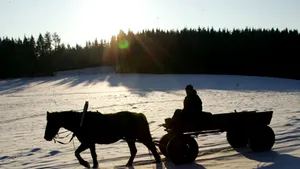 Minus 6,2 grade Celsius şi zăpadă de 13 centimetri la Bucin