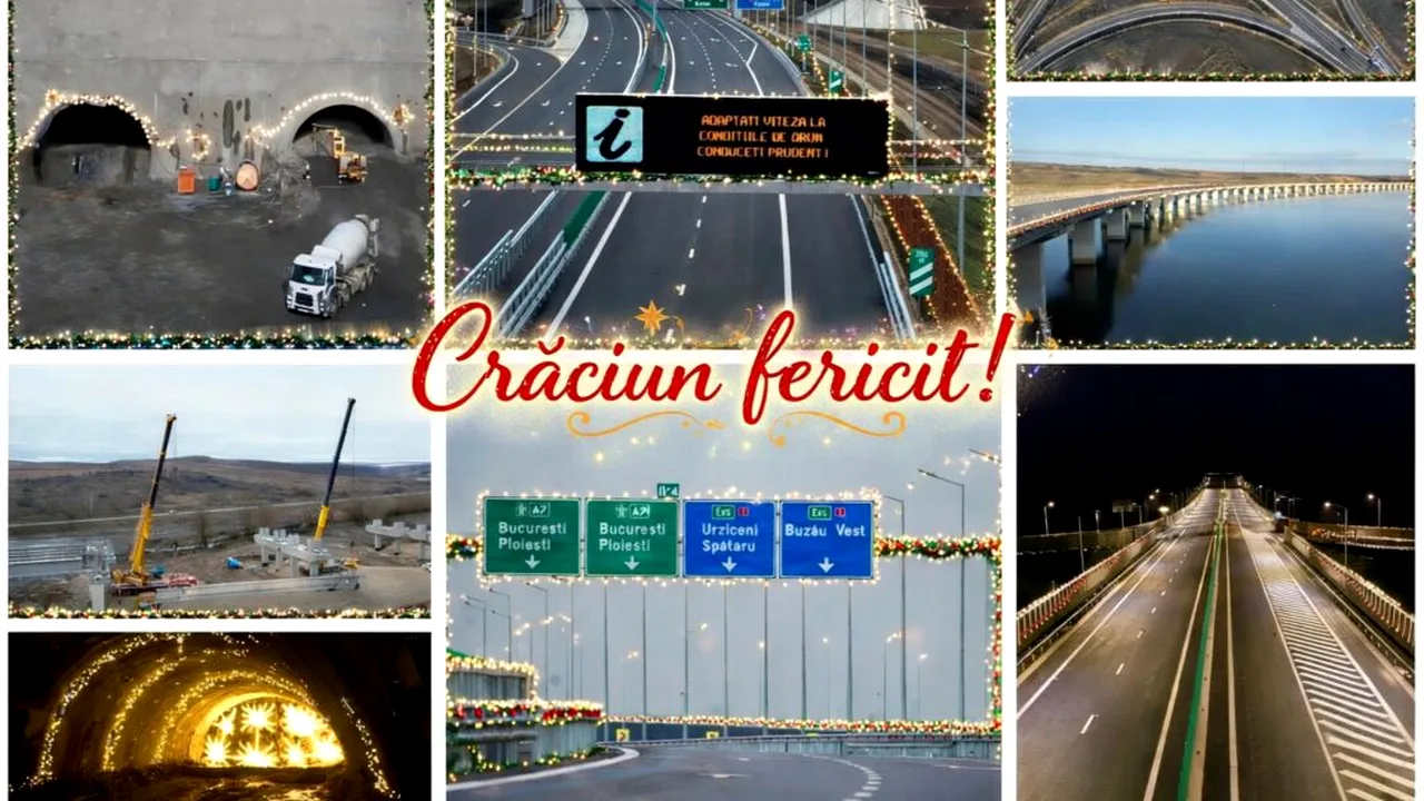 Primul Crăciun cu o infrastructură rutieră de mare viteză care unește Muntenia, Moldova, Oltenia și Dobrogea